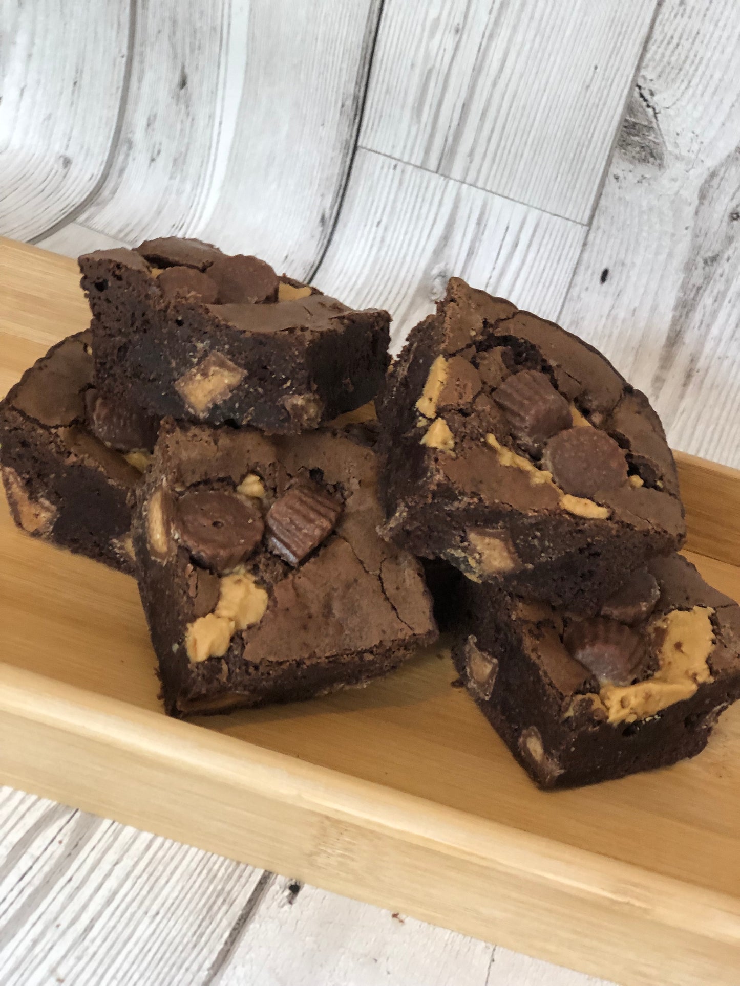 Chunky Homemade Fully Loaded Reeces Cups Peanut Butter Chocolate Brownies
