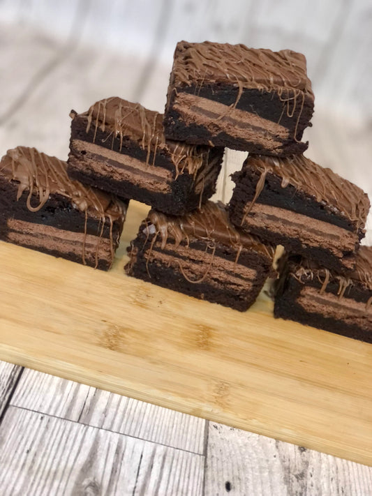 Fully Loaded Bourbon Biscuit Chocolate Brownies
