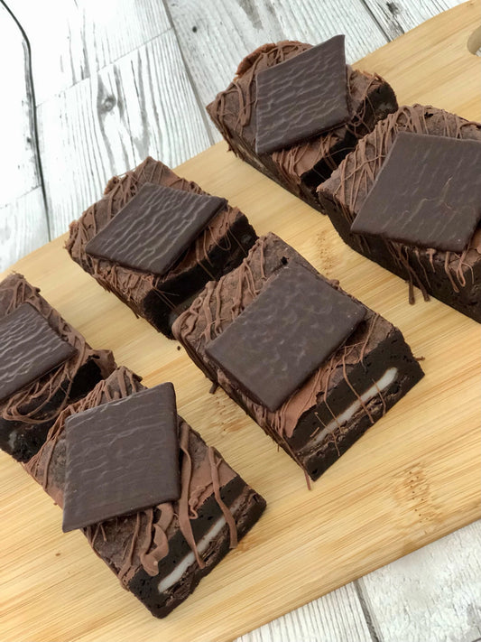 After Eight Mint Fully Loaded Chunky Chocolate Brownies