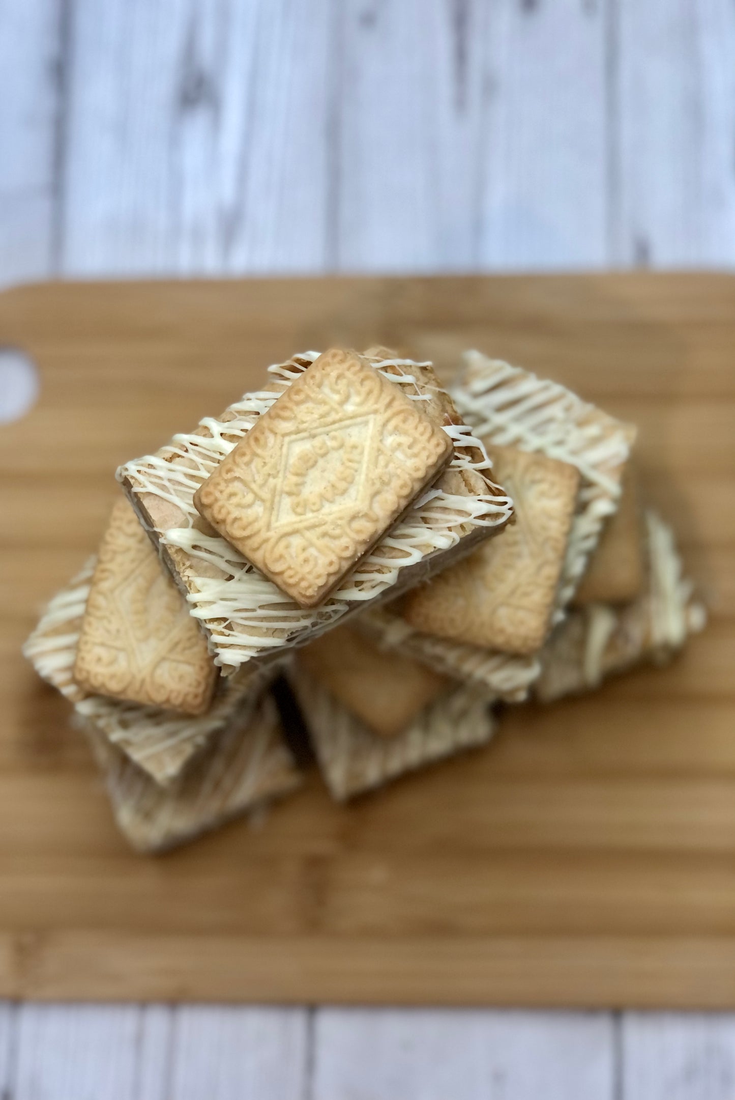Custard Cream Fully Loaded White Chocolate Chunky Blondies
