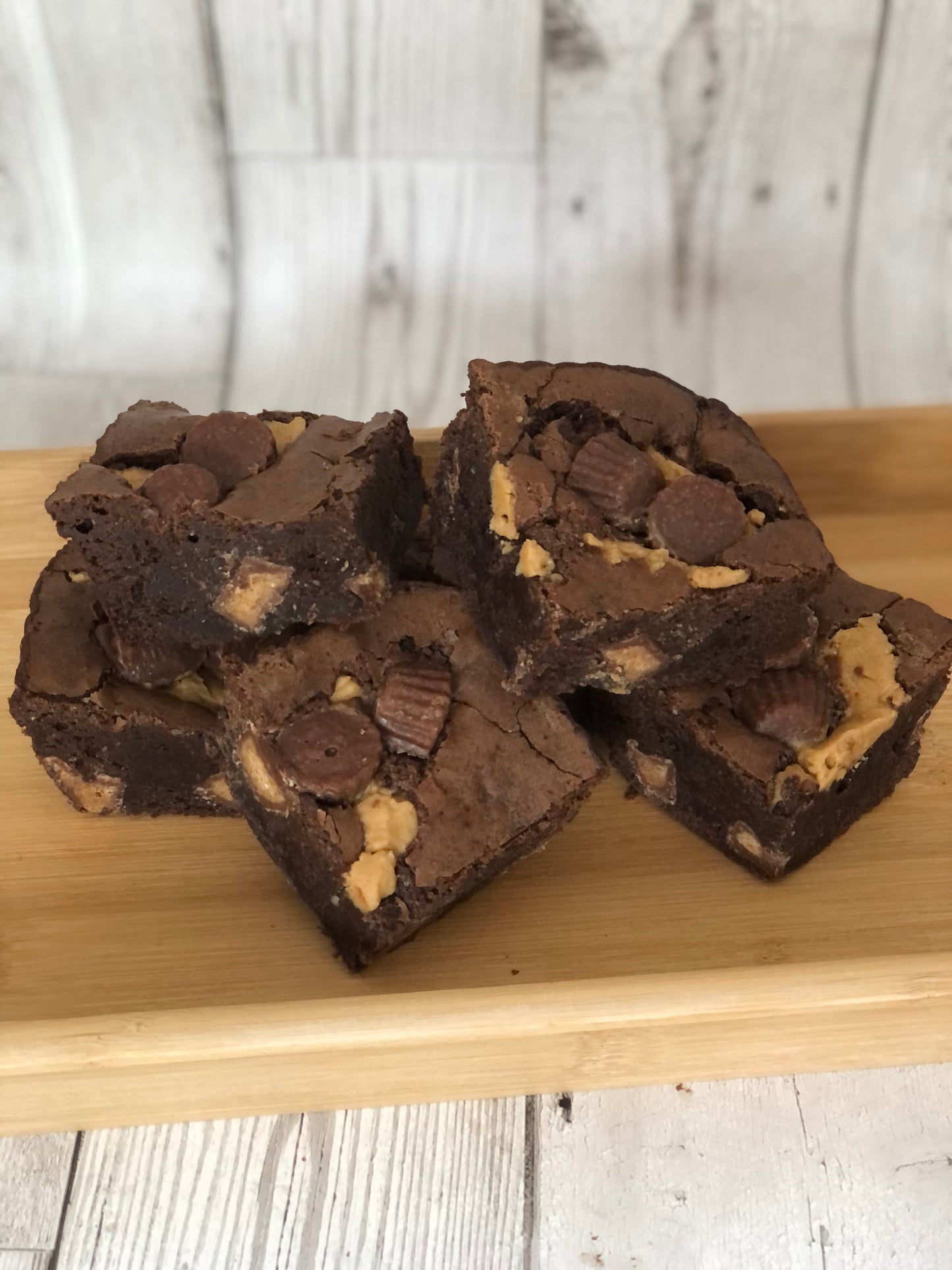 Chunky Homemade Fully Loaded Reeces Cups Peanut Butter Chocolate Brownies