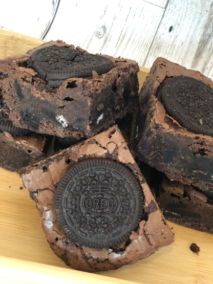 Chunky Fully Loaded Oreo Cookies and Cream Chocolate Brownies