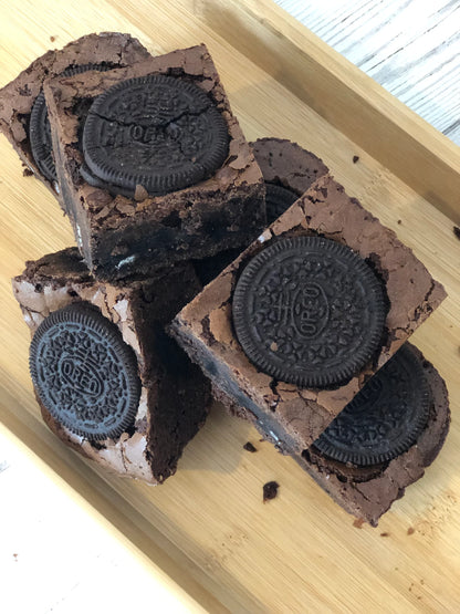 Chunky Fully Loaded Oreo Cookies and Cream Chocolate Brownies