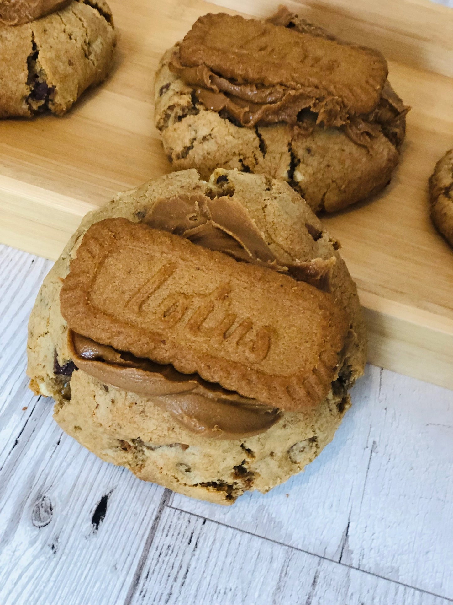 Biscoff Stuffed NYC Cookies