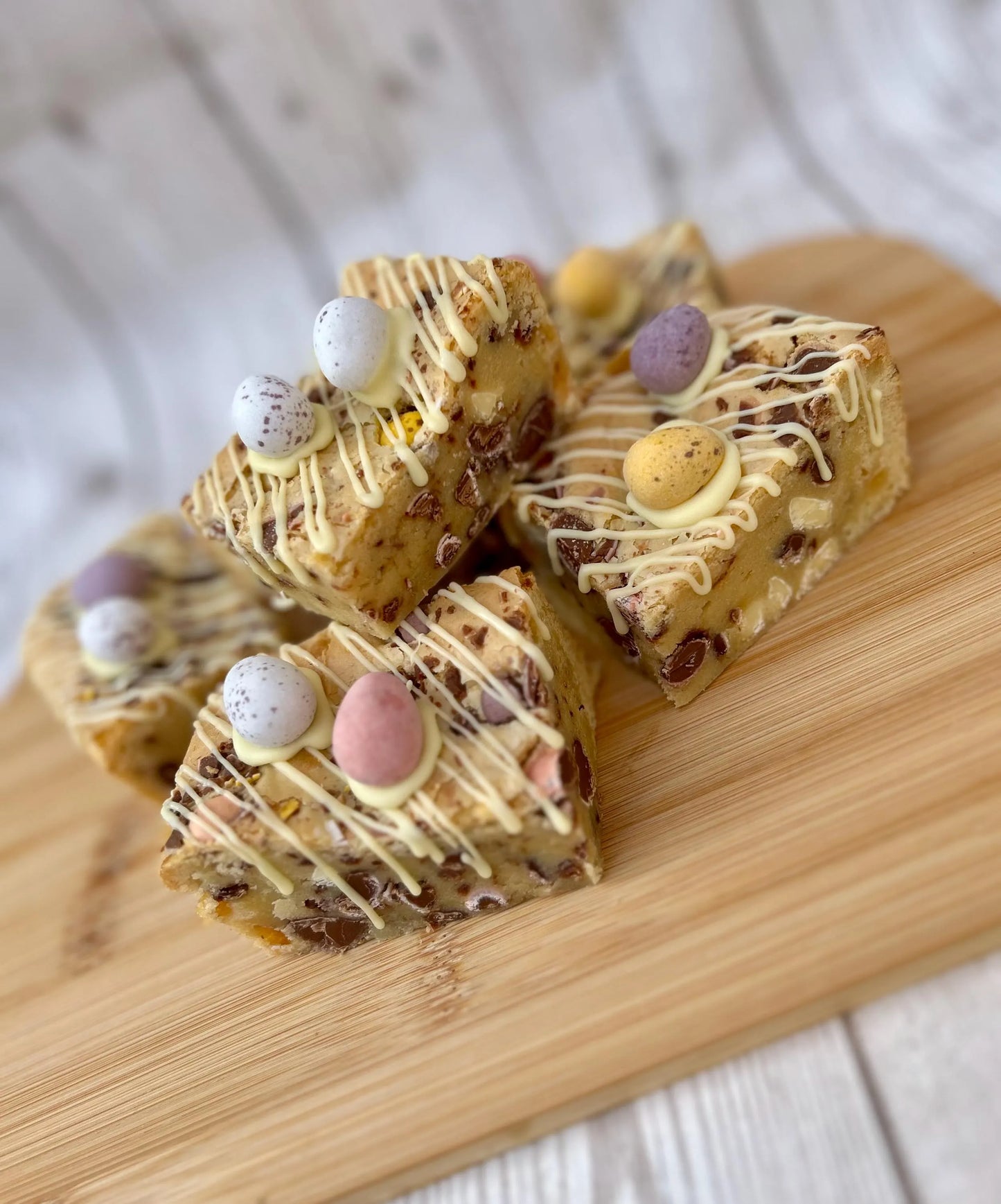 Mini Eggs Fully Loaded White Chocolate Chunky Easter Blondies