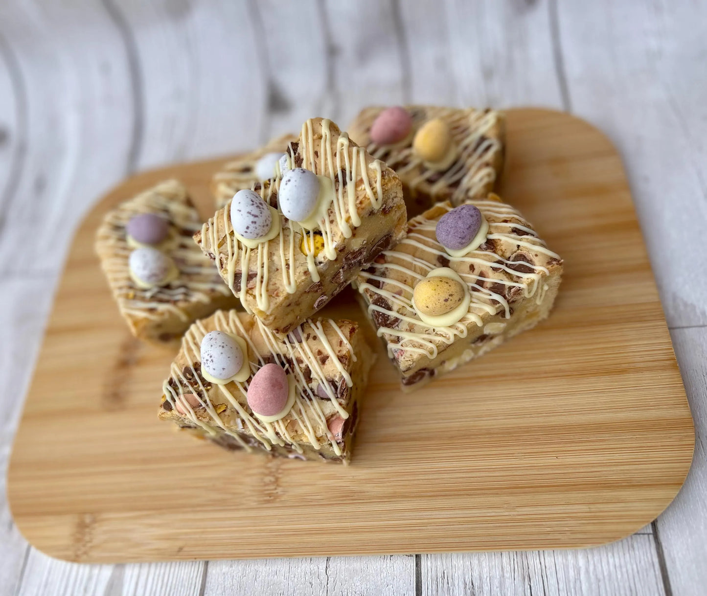 Mini Eggs Fully Loaded White Chocolate Chunky Easter Blondies