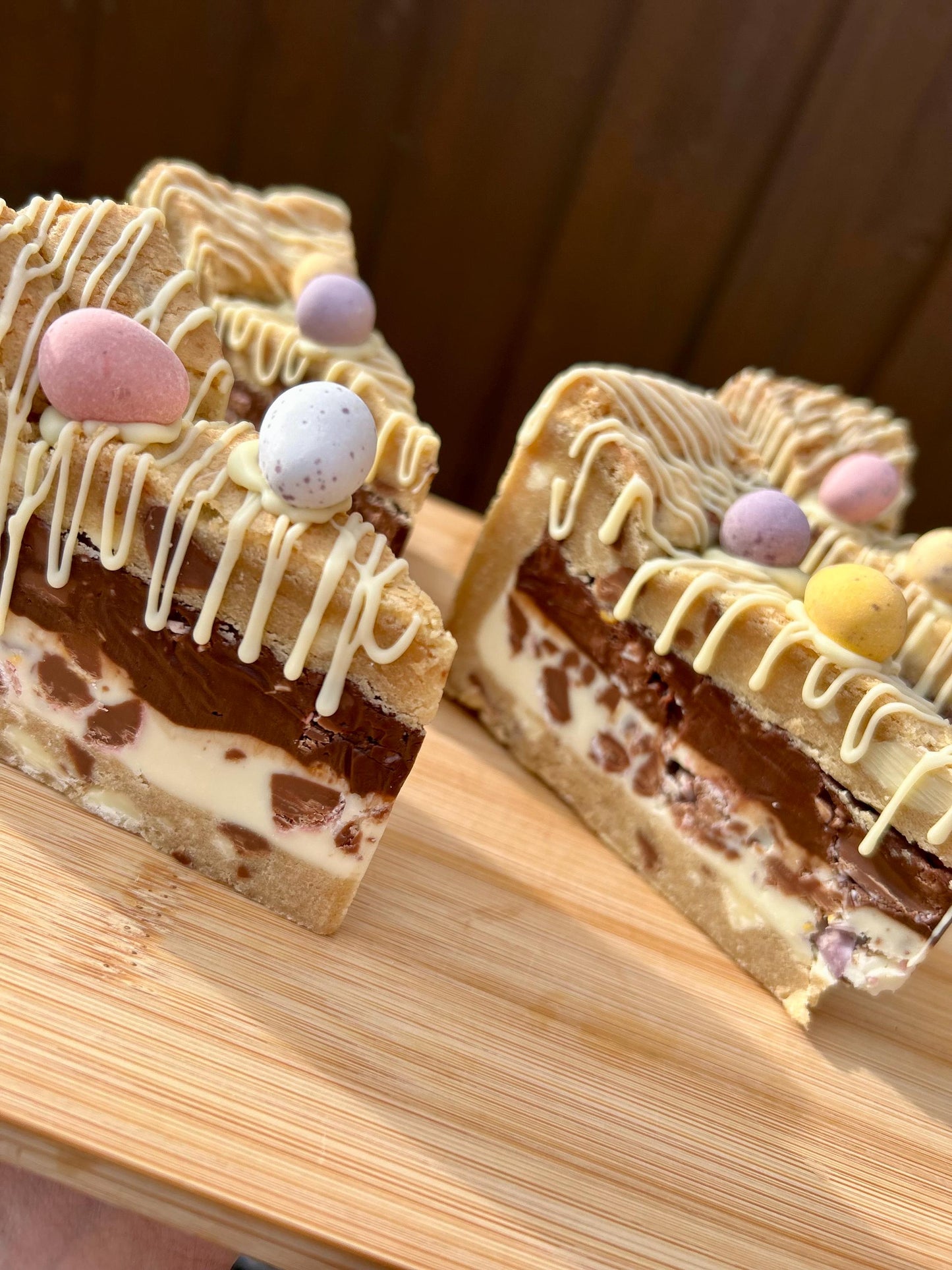 Milk & White Chocolate Mini Egg Cookie Pie