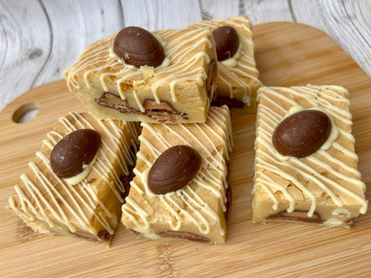 Creme Egg White Chocolate Blondies
