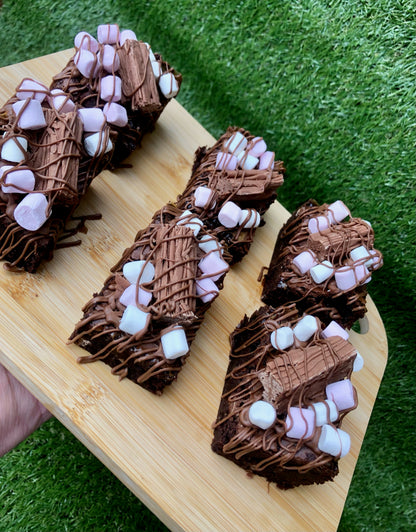 Hot Chocolate Inspired Cadburys Flake Chunky Brownies
