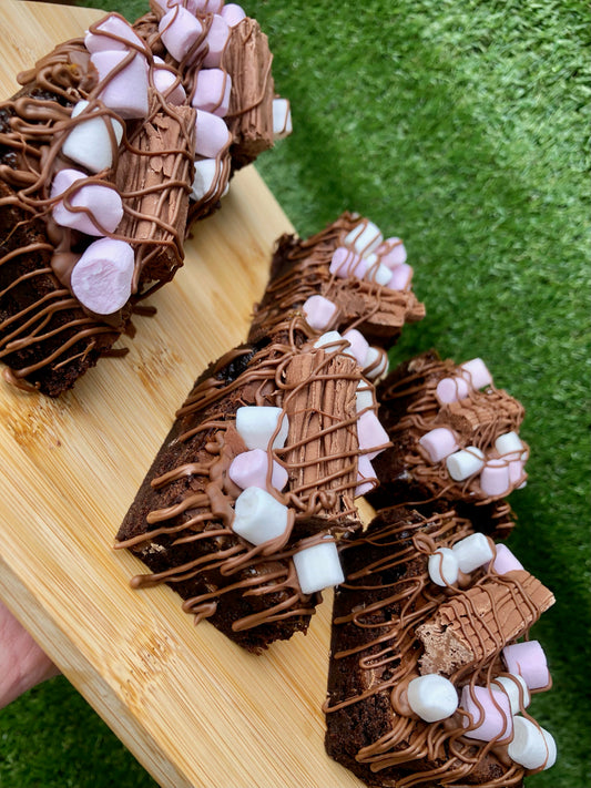 Hot Chocolate Inspired Cadburys Flake Chunky Brownies