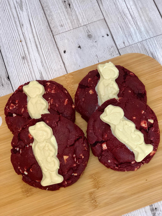 Red Velvet & White Chocolate  NYC Cookies