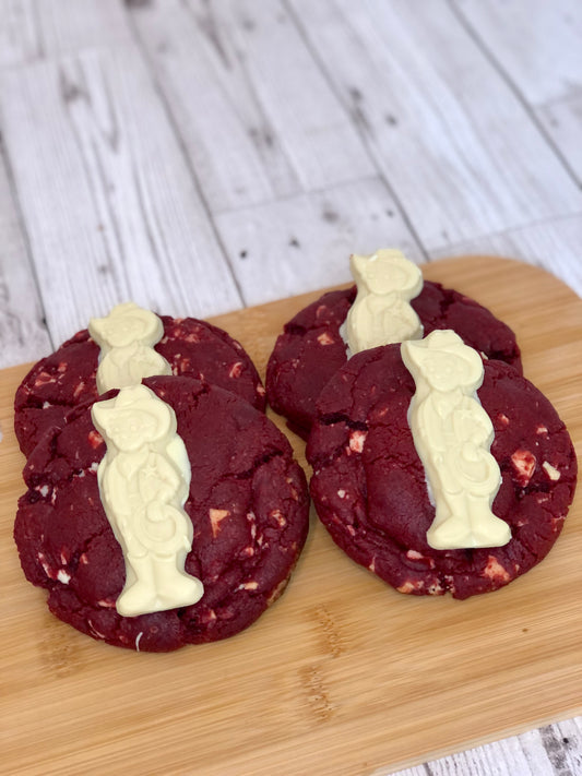 Red Velvet & White Chocolate  NYC Cookies